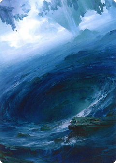 Island // Island (AZNR-012) - Zendikar Rising Art Series (Borderless)-3