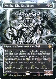Kemba, Kha Enduring (Borderless Manga Step-and-Compleat Foil) [Phyrexia: All Will Be One]-1