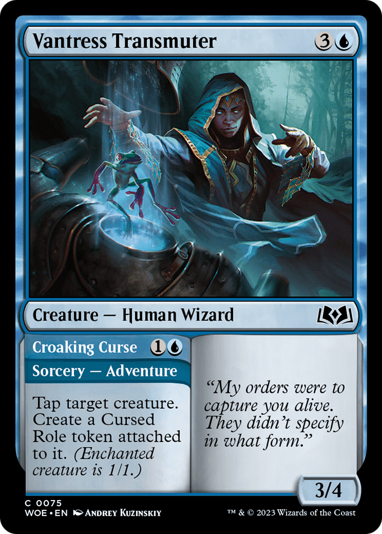Vantress Transmuter // Croaking Curse [Wilds of Eldraine]-1