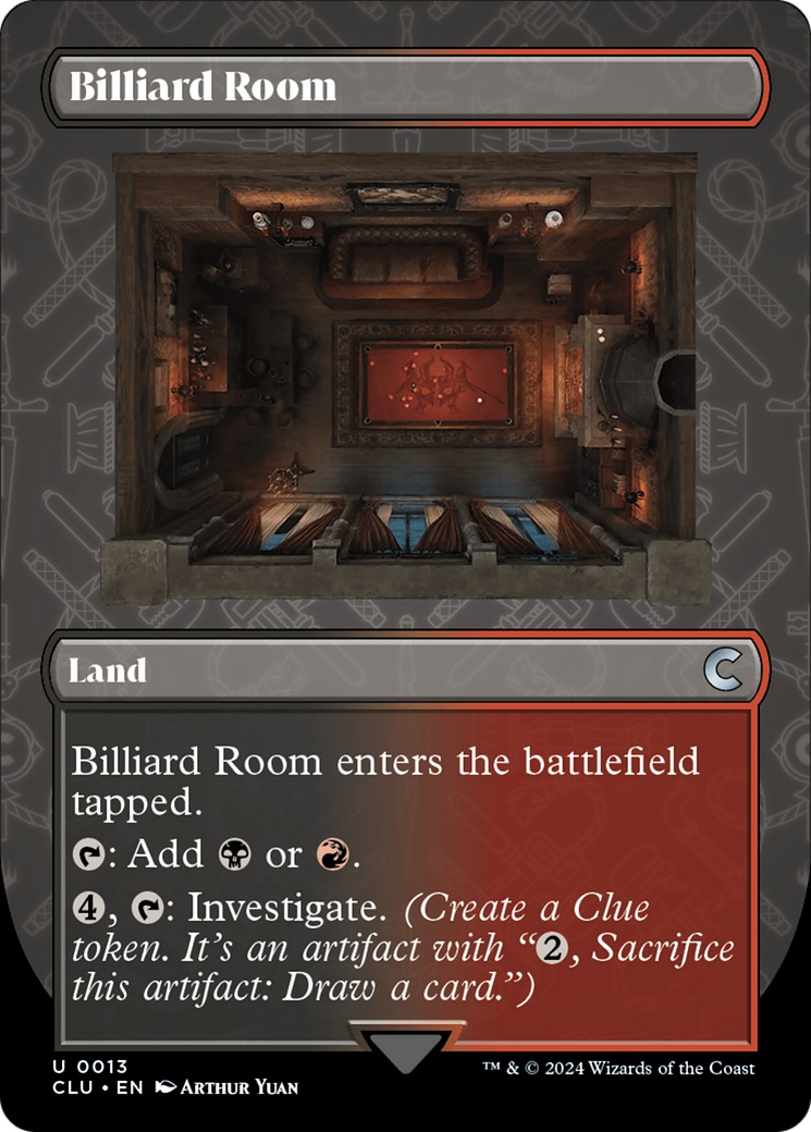Billiard Room (Borderless) [Ravnica: Clue Edition]-1