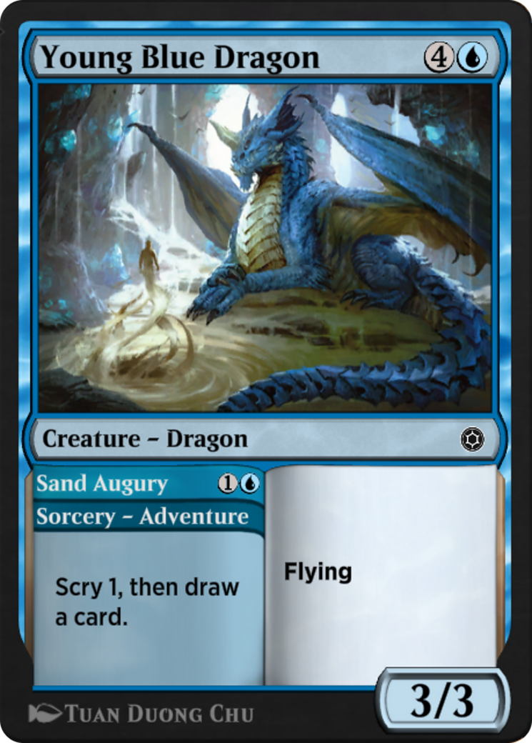 Young Blue Dragon // Sand Augury (HBG-138) - Alchemy Horizons: Baldur's Gate-1