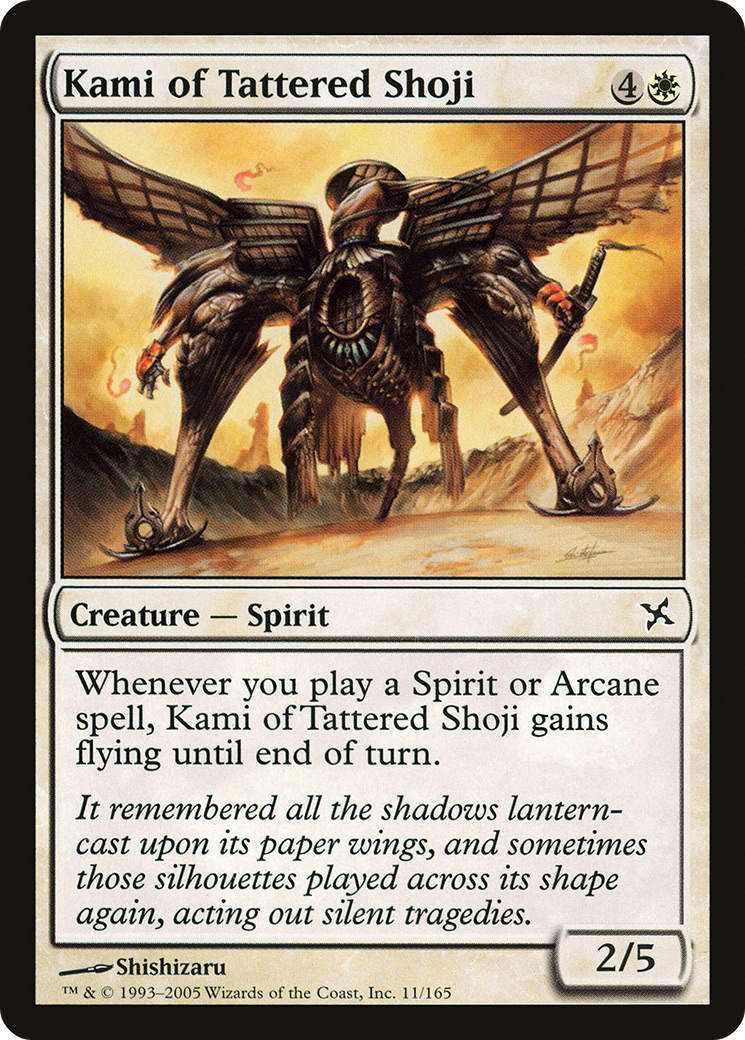 Kami of Tattered Shoji [Betrayers of Kamigawa]-1