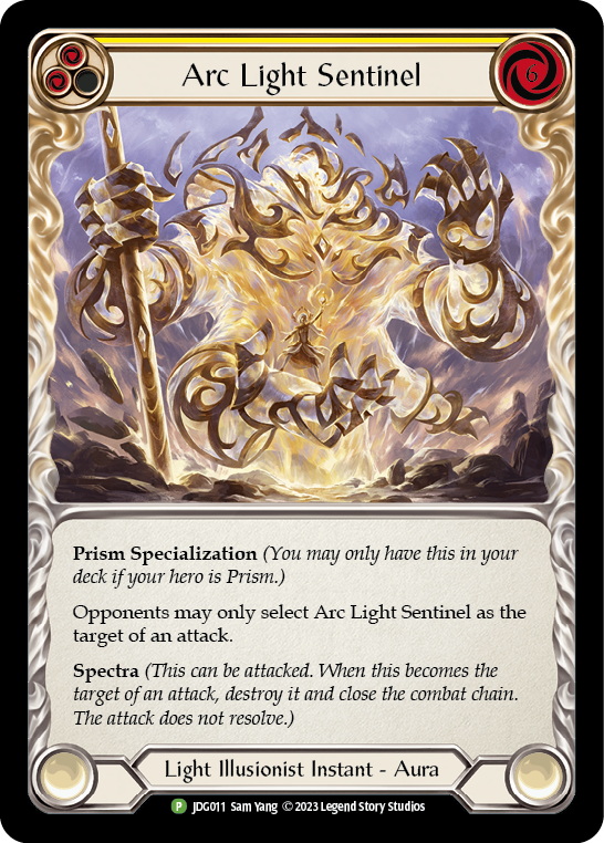 Arc Light Sentinel (Yellow) [JDG011] (Promo)  Cold Foil-1