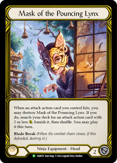 Mask of the Pouncing Lynx (Golden) [FAB079] (Promo)  Cold Foil-1