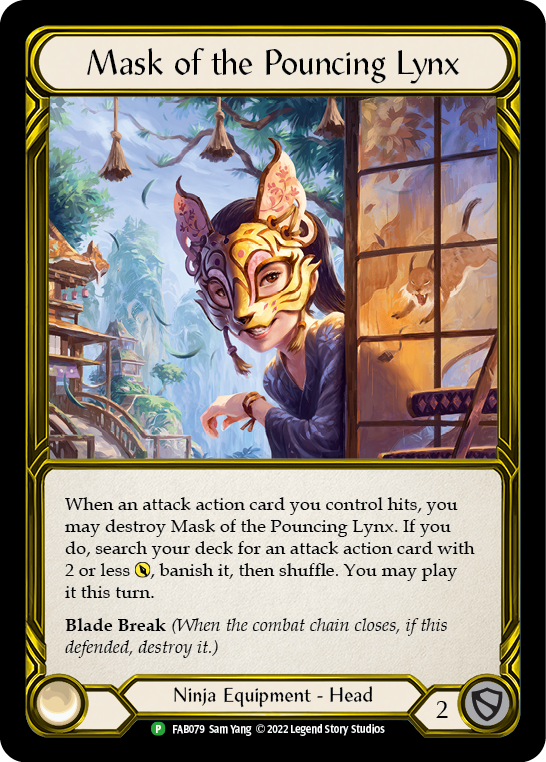 Mask of the Pouncing Lynx (Golden) [FAB079] (Promo)  Cold Foil-1