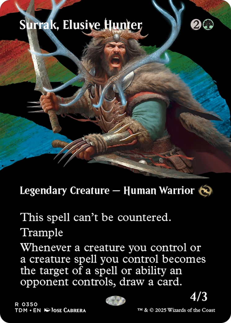 Surrak, Elusive Hunter (Borderless) [Tarkir: Dragonstorm]-1