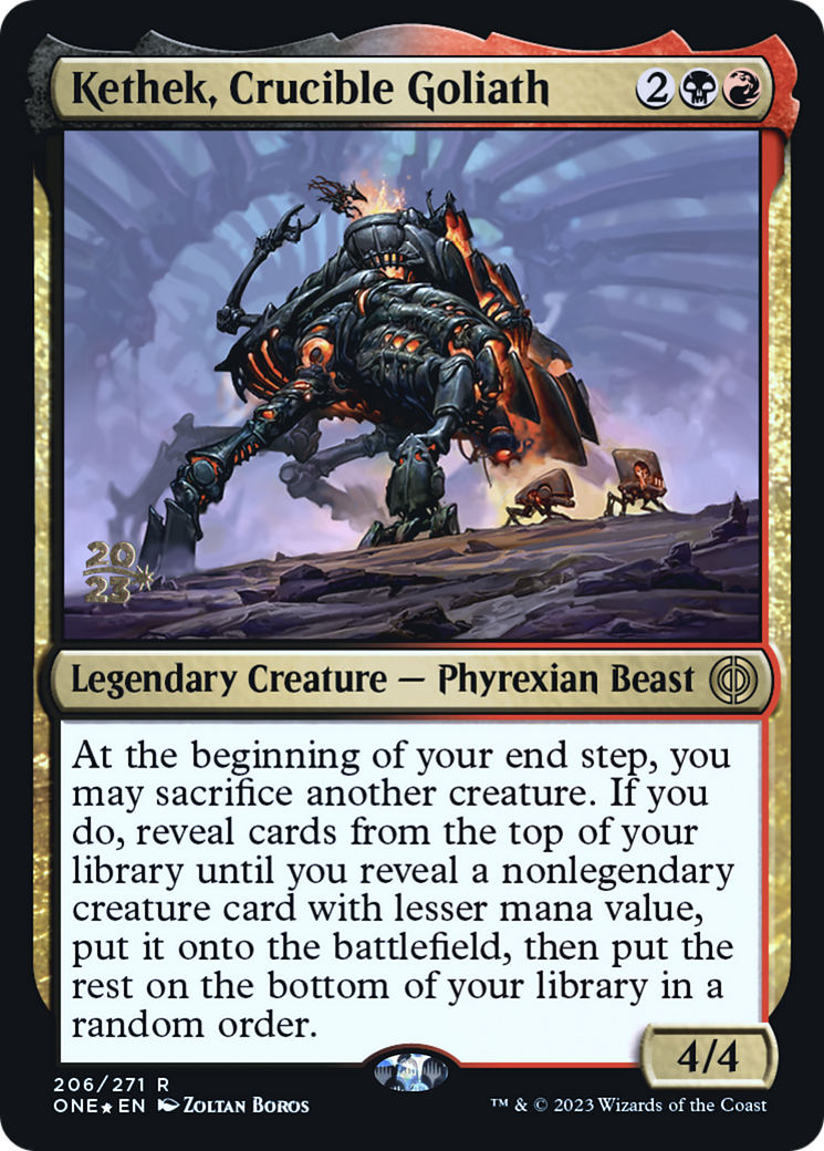 Kethek, Crucible Goliath [Phyrexia: All Will Be One Prerelease Promos]-1