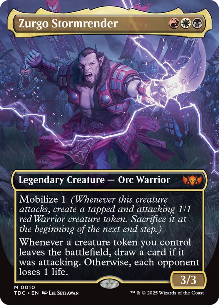 Zurgo Stormrender (Borderless) (TDC-010) - Commander: Tarkir: Dragonstorm (Borderless)