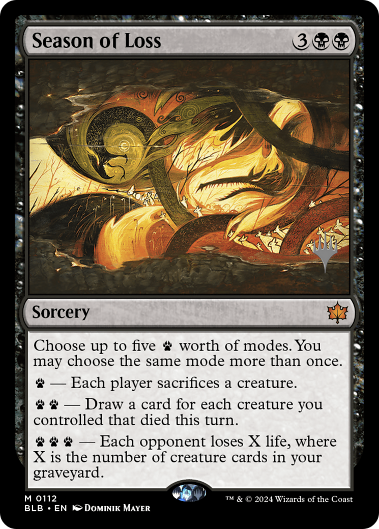 Season of Loss (Promo Pack) [Bloomburrow Promos]-1