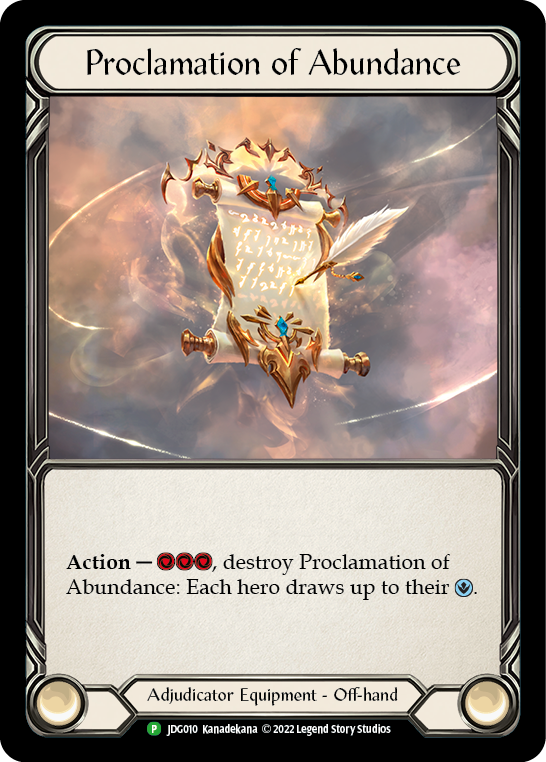 Proclamation of Abundance [JDG010] (Promo)  Rainbow Foil-1