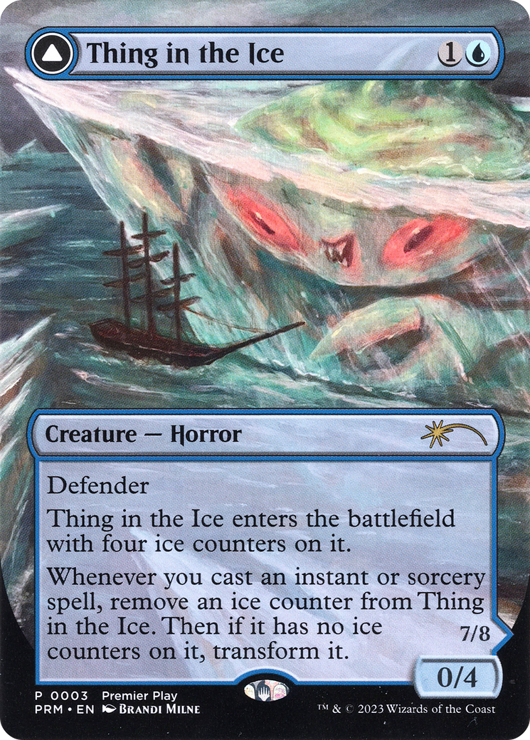 Thing in the Ice // Awoken Horror (Borderless Alternate Art) [Regional Championship Qualifiers 2023]-3
