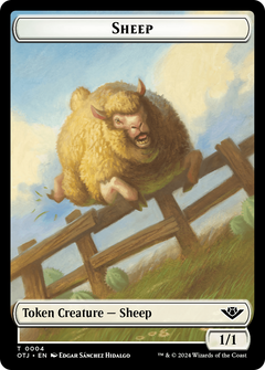 Sheep (TOTJ-004) - Outlaws of Thunder Junction Tokens-1