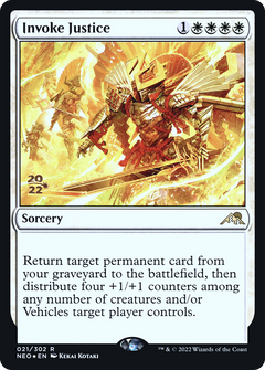 Invoke Justice [Kamigawa: Neon Dynasty Prerelease Promos]-1