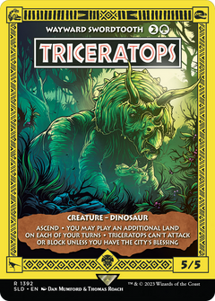 Triceratops - Wayward Swordtooth (SLD-1392) - Secret Lair Drop / Triceratops (Borderless)-1