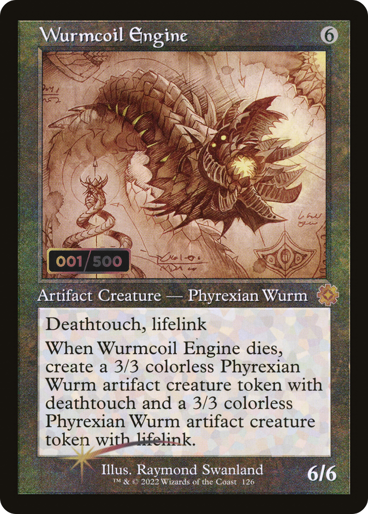 Wurmcoil Engine (Schematic) (Serial Numbered) (BRR-126) - The Brothers' War Retro Artifacts Foil-1