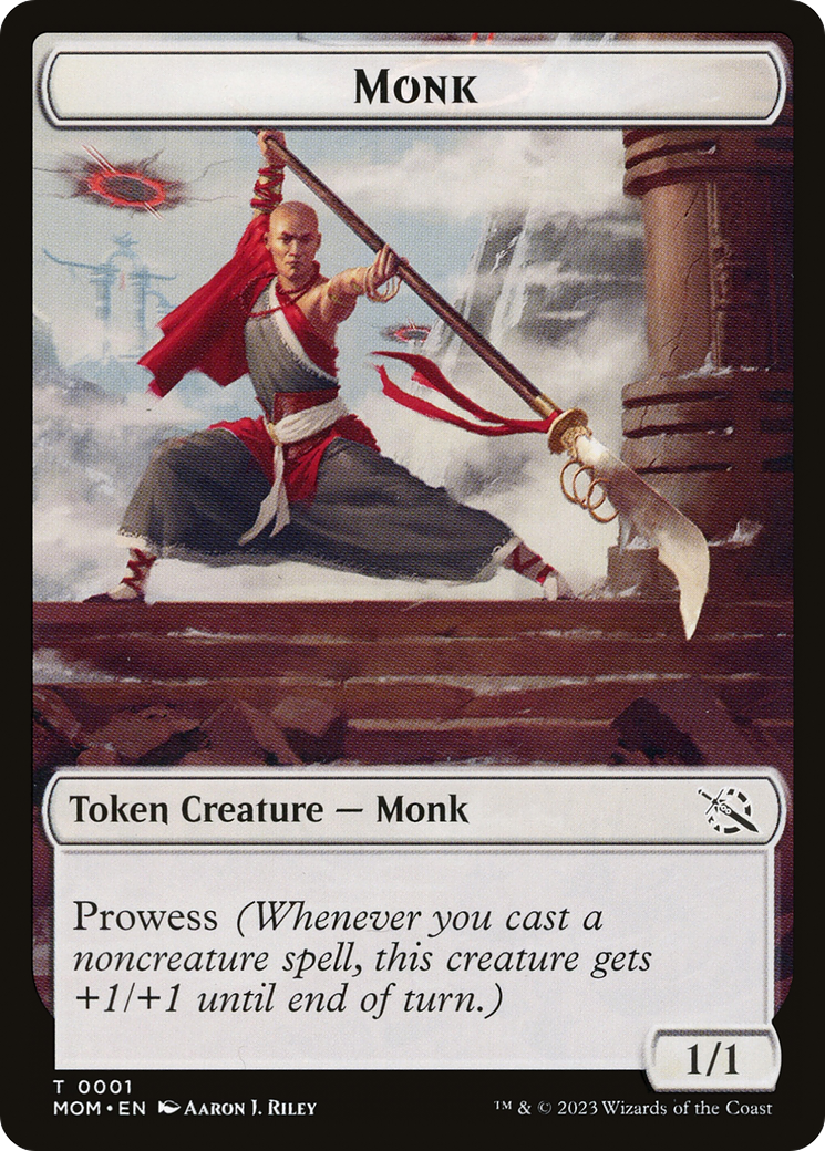 Monk // Phyrexian Saproling Double-Sided Token [March of the Machine Tokens]-1