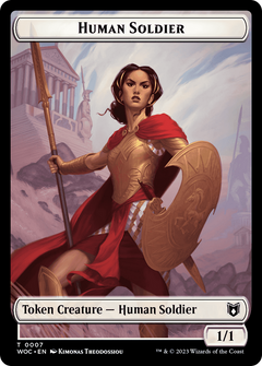 Human Soldier (TWOC-007) - Wilds of Eldraine Commander Tokens Foil-1