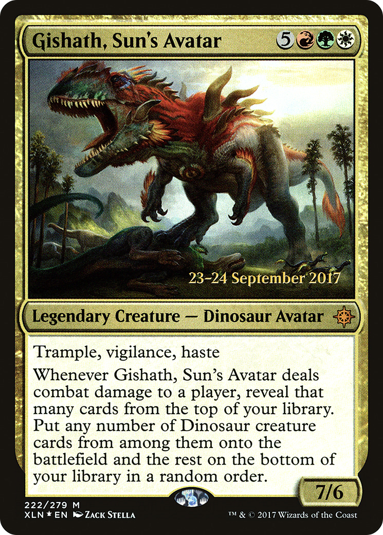 Gishath, Sun's Avatar [Ixalan Prerelease Promos]-1