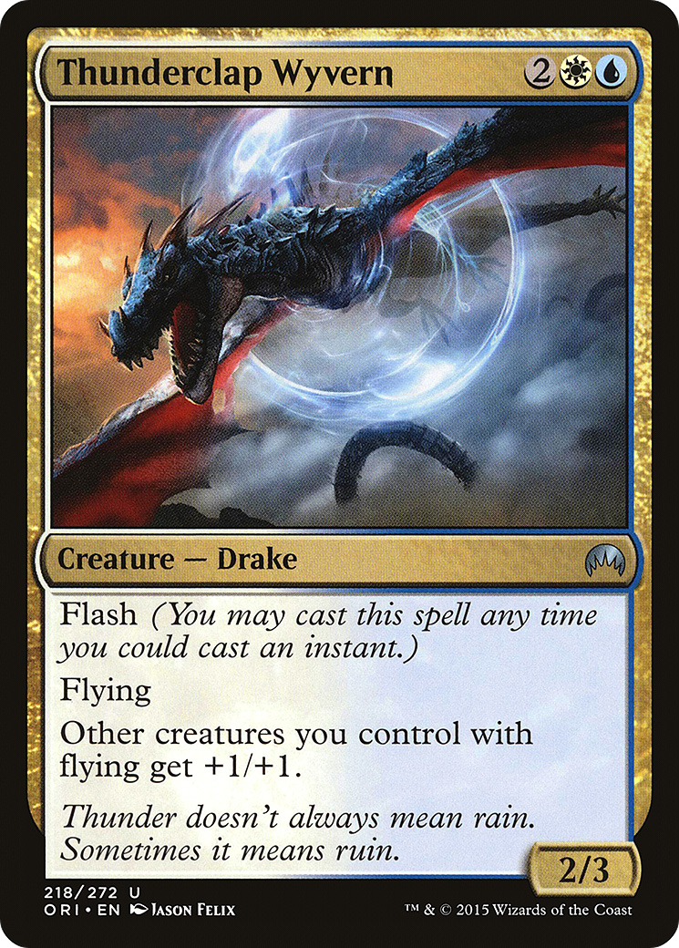 Thunderclap Wyvern (ORI-218) - Magic Origins Foil-1