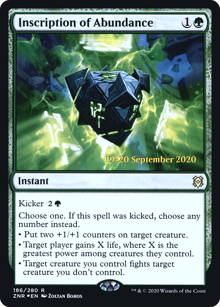Inscription of Abundance [Zendikar Rising Prerelease Promos]-1
