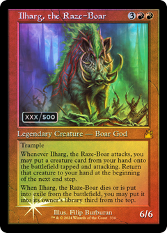 Ilharg, the Raze-Boar (Retro) (Serialized) [Ravnica Remastered]-1