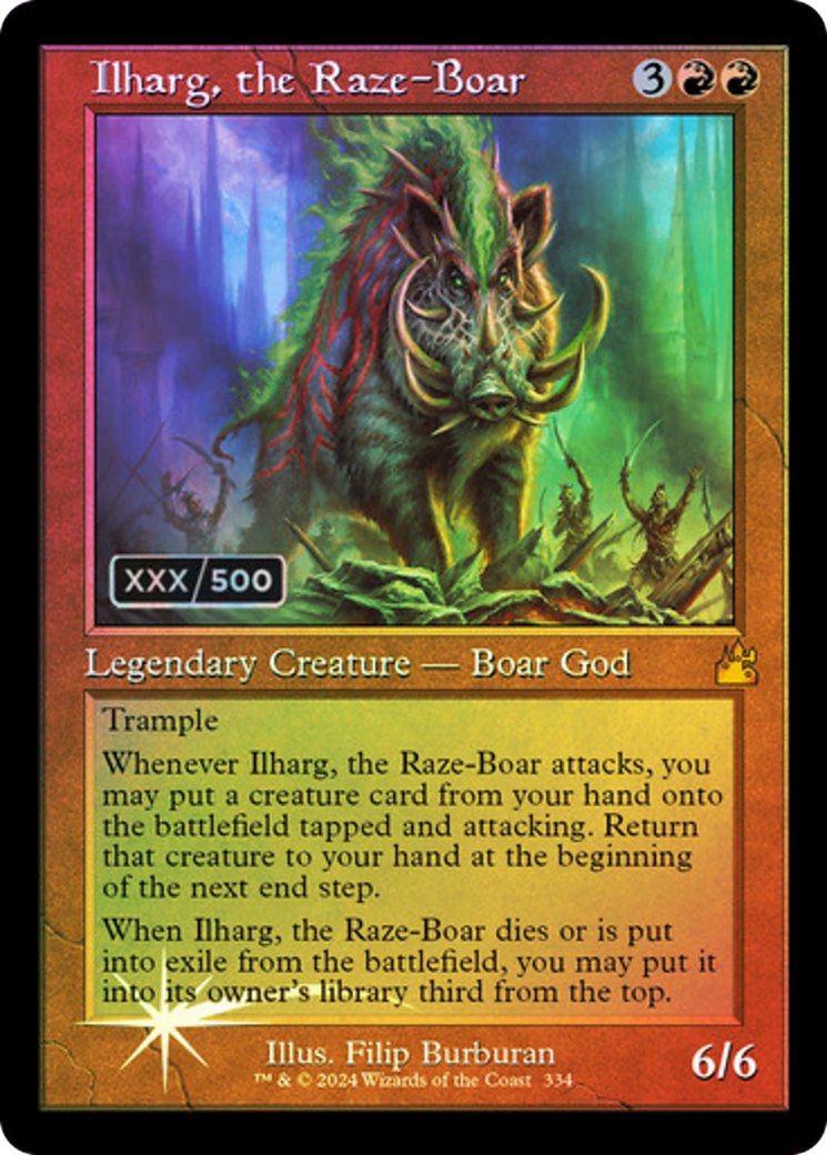 Ilharg, the Raze-Boar (Retro) (Serialized) [Ravnica Remastered]-1