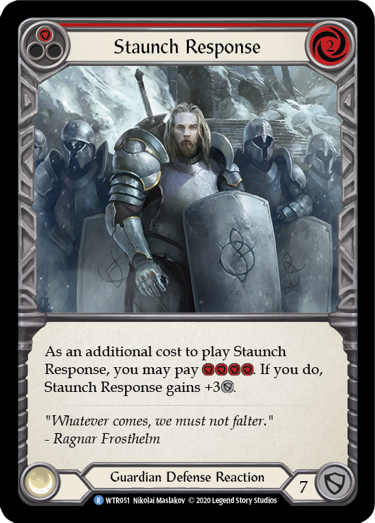 Staunch Response (Red) [U-WTR051] (Welcome to Rathe Unlimited)  Unlimited Rainbow Foil-2
