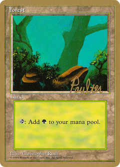 Forest (C) - 1996 Preston Poulter (4ED) (WCD-) - Pro Tour Collector Set-1