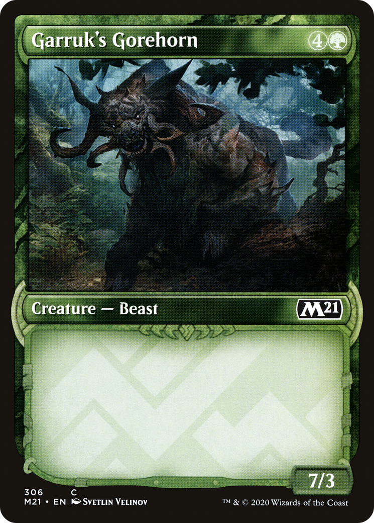 Garruk's Gorehorn (Showcase) [Core Set 2021]-1