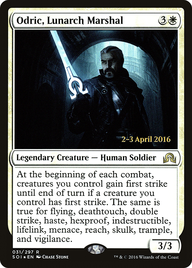 Odric, Lunarch Marshal [Shadows over Innistrad Prerelease Promos]-1