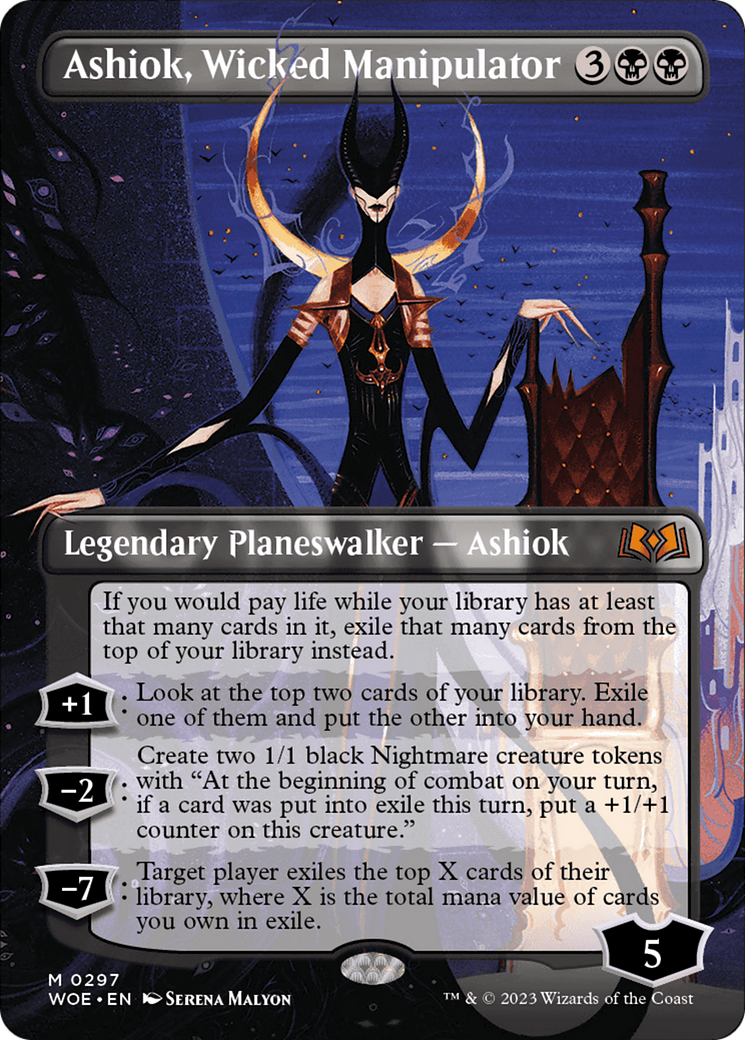 Ashiok, Wicked Manipulator (Borderless Alternate Art) [Wilds of Eldraine]-1