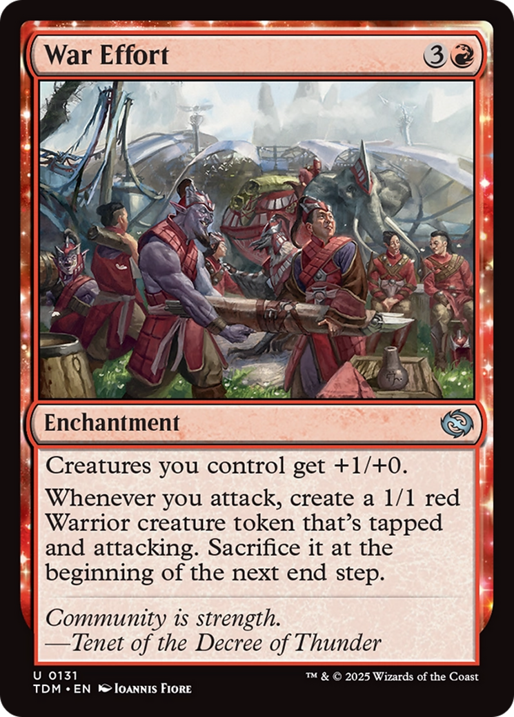 War Effort (TDM-131) - Tarkir: Dragonstorm: (enchantment) Foil-1