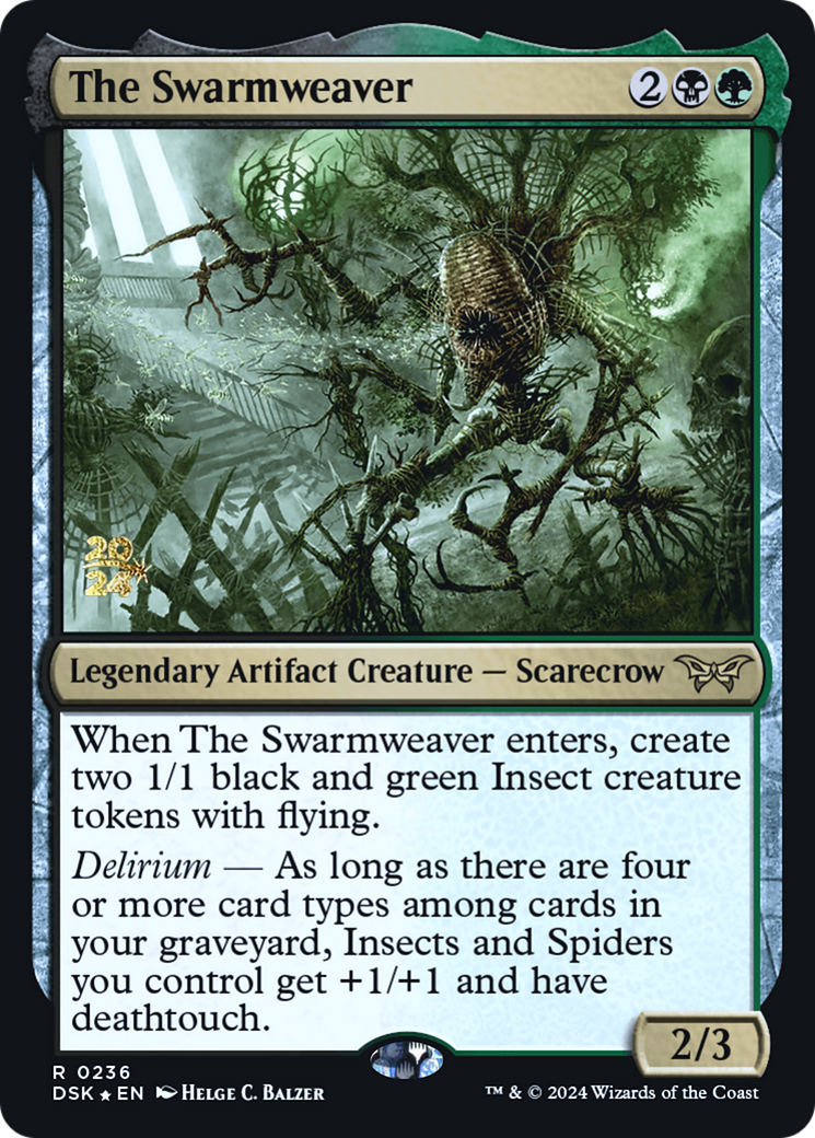 The Swarmweaver (0236) [Duskmourn: House of Horror Prerelease Promos]-1