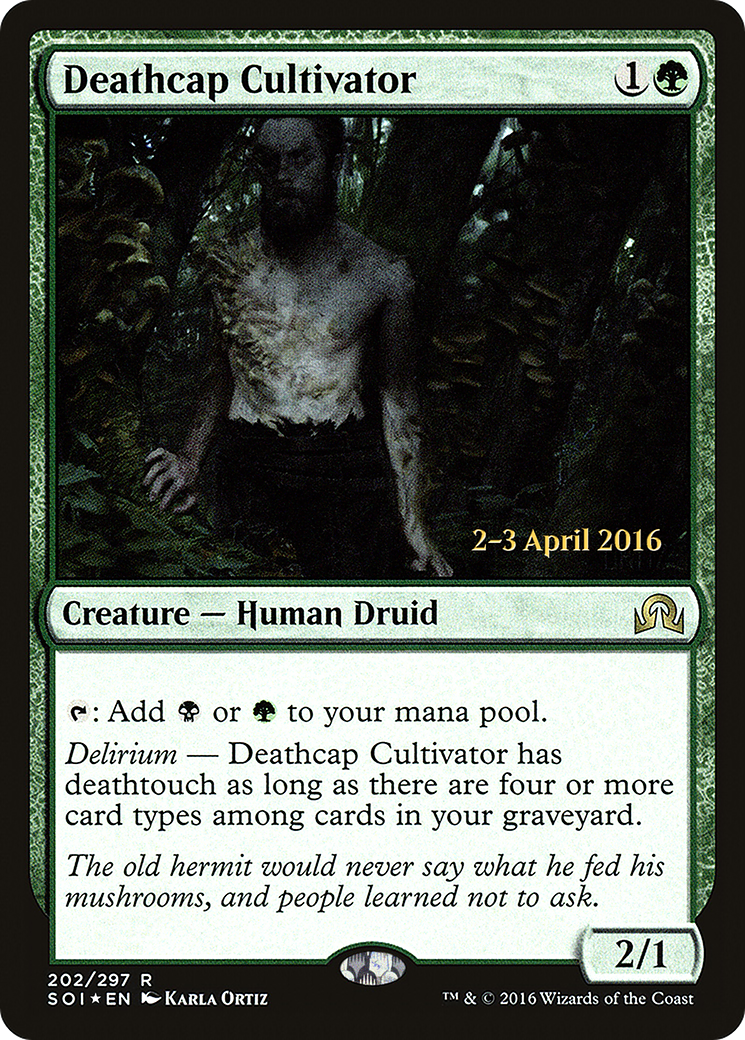 Deathcap Cultivator [Shadows over Innistrad Prerelease Promos]-1