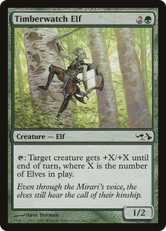 Timberwatch Elf (EVG-013) - Duel Decks: Elves vs. Goblins Foil-1