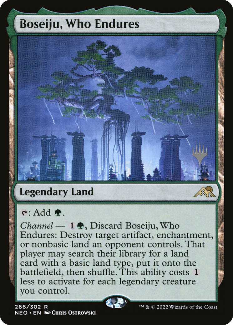 Boseiju, Who Endures (Promo Pack) [Kamigawa: Neon Dynasty Promos]-1