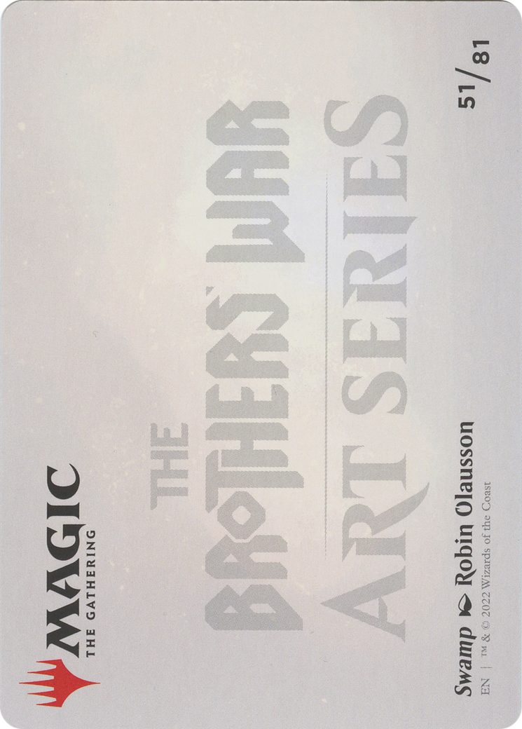 Swamp // Swamp (ABRO-051) - The Brothers' War Art Series (Borderless) Foil-2