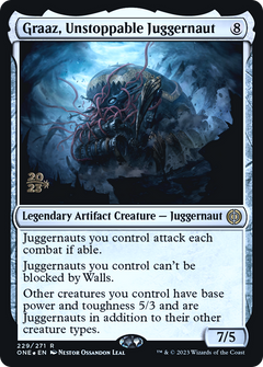 Graaz, Unstoppable Juggernaut [Phyrexia: All Will Be One Prerelease Promos]-1