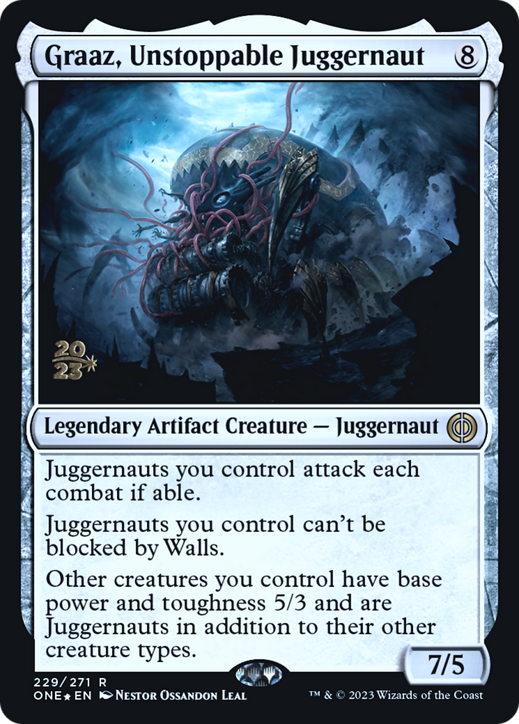 Graaz, Unstoppable Juggernaut [Phyrexia: All Will Be One Prerelease Promos]-1