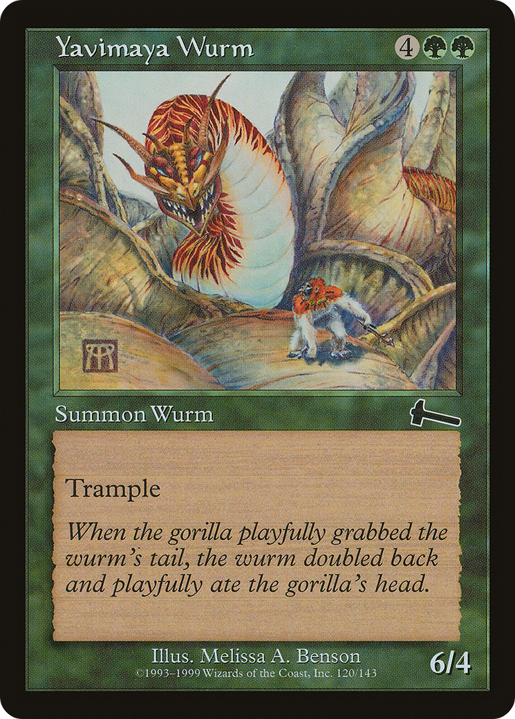 Yavimaya Wurm (ULG-120) - Urza's Legacy Foil-1