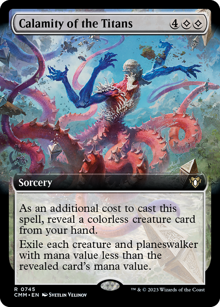 Calamity of the Titans (Extended Art) [Commander Masters]-1