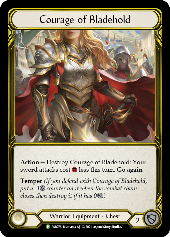 Courage of Bladehold (Golden) [FAB073] (Promo)  Cold Foil-1