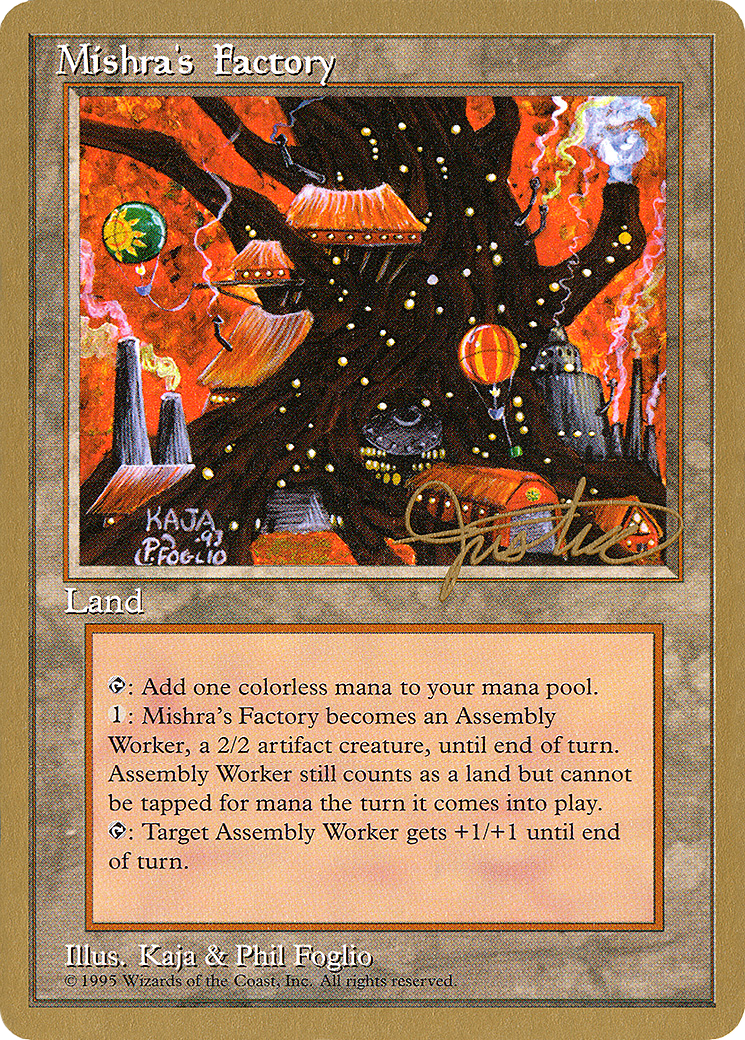 Mishra's Factory - 1996 Mark Justice (4ED) (WCD-) - Pro Tour Collector Set-1