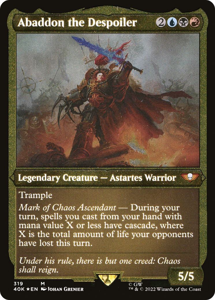 Abaddon the Despoiler (40K-319) - Warhammer 40,000 Commander Etched Foil-1