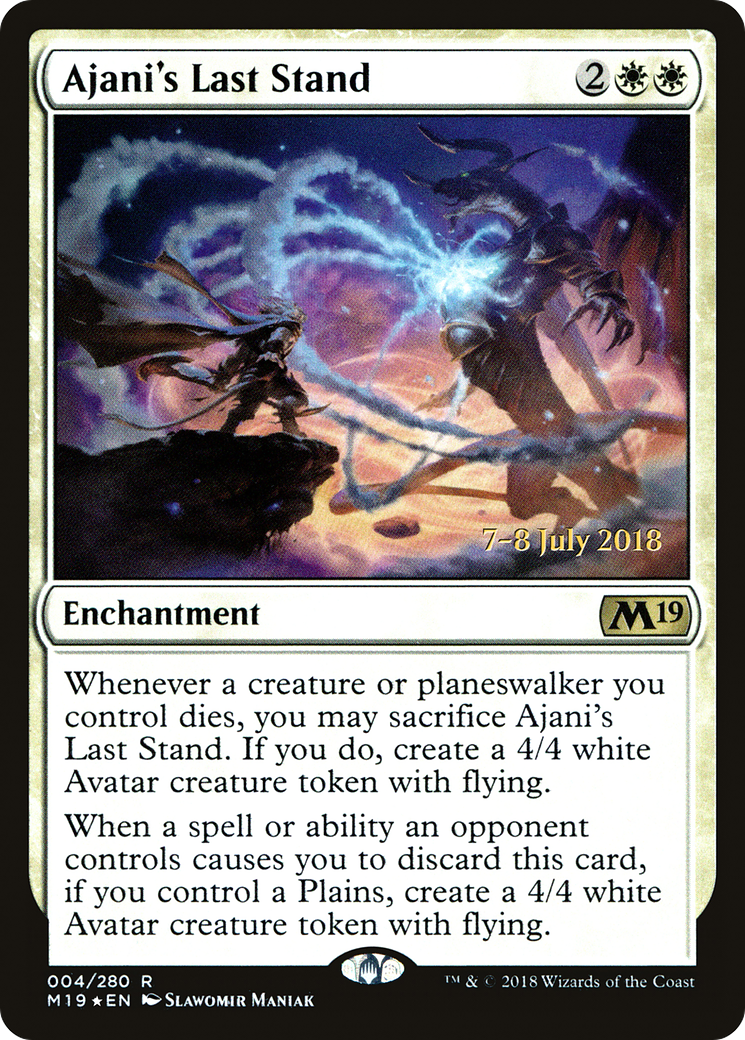 Ajani's Last Stand [Core Set 2019 Prerelease Promos]-1