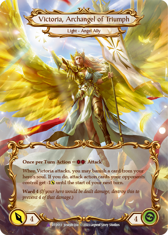 Figment of Triumph // Victoria, Archangel of Triumph (Marvel) [DTD011] (Dusk Till Dawn)  Cold Foil-2