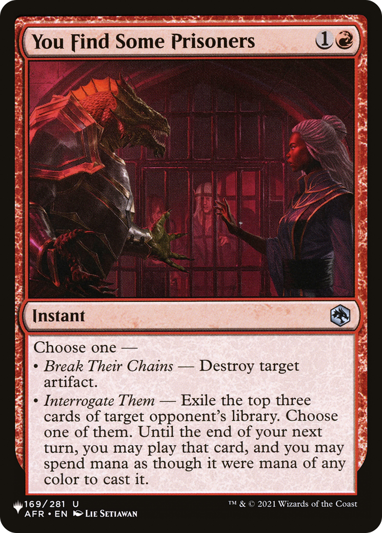 You Find Some Prisoners (LIST-169/281) - The List-1