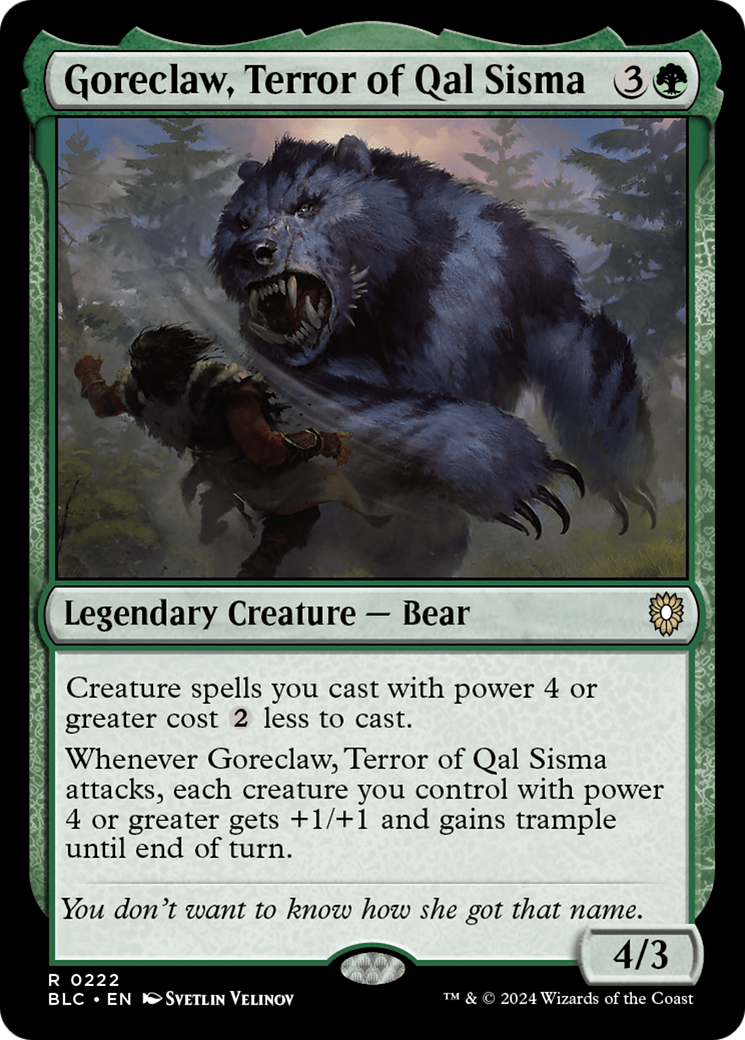 Goreclaw, Terror of Qal Sisma [Bloomburrow Commander]-1