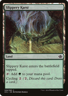 Slippery Karst (Garruk vs. Liliana) [Duel Decks Anthology]-1