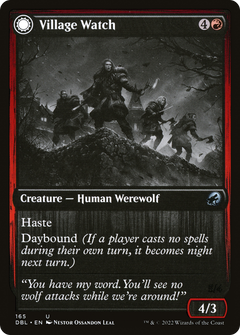 Village Watch (DBL-165) - Innistrad: Double Feature: (Double Faced Transform)-3
